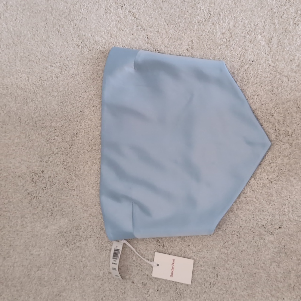 NWT Aritzia Satin Bay Blue Tube Top Size 2XS